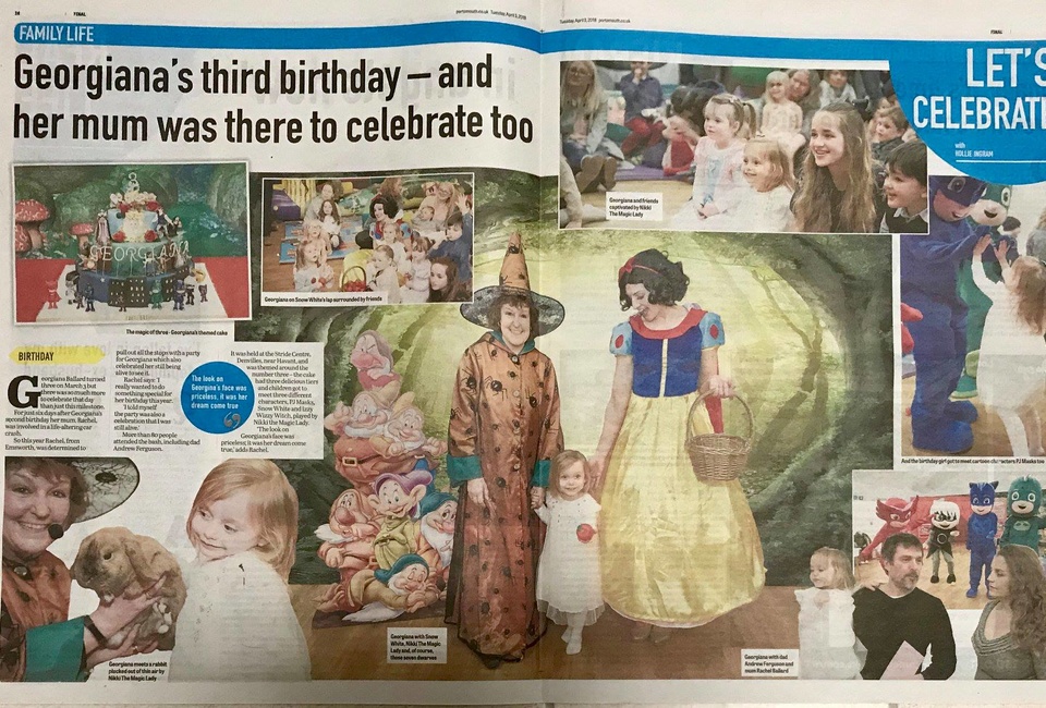 Nikki The Magic Lady is featured in The Portsmouth News