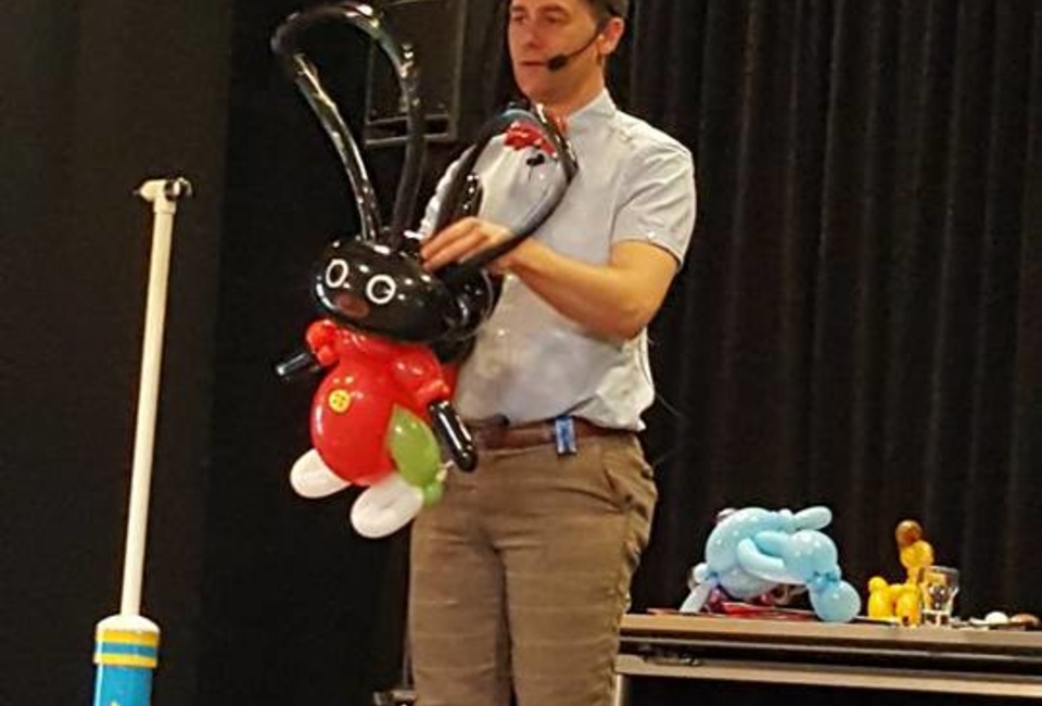 The Bowtie Balloon Guy Is A Real Hit At A Balloon Twisting Convention In Amsterdam.